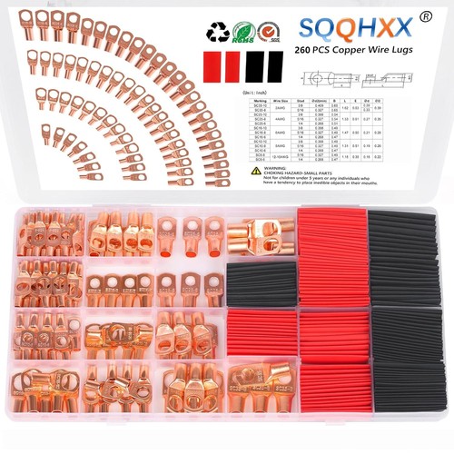 260pcs copper wire lugs - 60/260pcs,