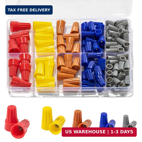 122 pcs wire connectors nuts - 122,